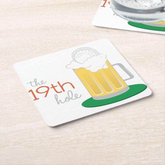 Der 19. Loch Rechteckiger Pappuntersetzer (angewinkelt)