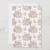 Der 1. Geburtstag des rosa Karnevals Einladung (Rückseite)