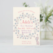 Der 1. Geburtstag des schönen und einfachen Einladung (Stehend Vorderseite)