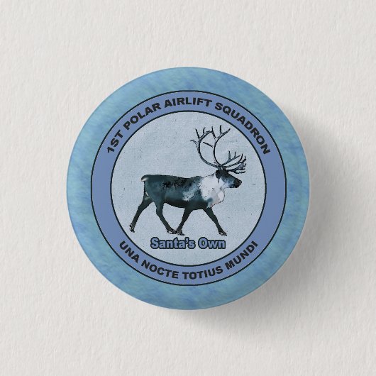 Der 1. Polar Airlift-Sqdn des Weihnachtsmanns - ge Button (Vorderseite)