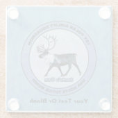 Der 1. Polar Airlift-Sqdn des Weihnachtsmanns - ge Glasuntersetzer (Rückseite)