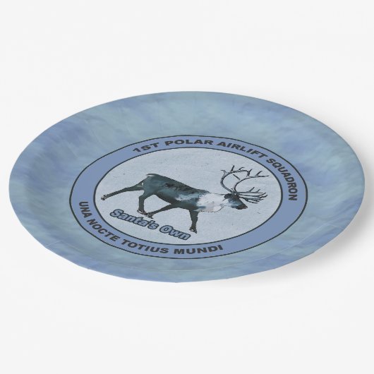 Der 1. Polar Airlift-Sqdn des Weihnachtsmanns - ge Pappteller (Schrägansicht)