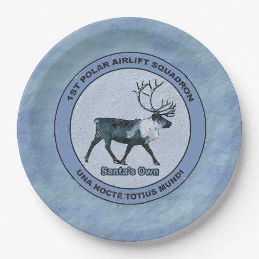 Der 1. Polar Airlift-Sqdn des Weihnachtsmanns - ge Pappteller (Vorderseite)
