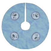 Der 1. Polar Airlift-Sqdn des Weihnachtsmanns - ge Polyester Weihnachtsbaumdecke (Vorderseite)