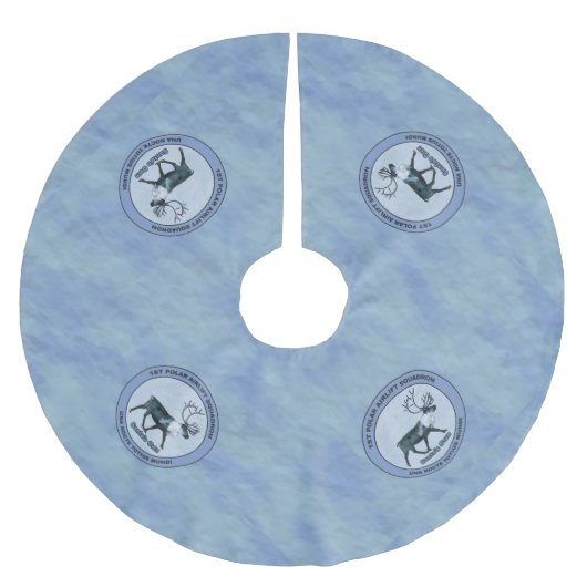 Der 1. Polar Airlift-Sqdn des Weihnachtsmanns - ge Polyester Weihnachtsbaumdecke (Vorderseite)