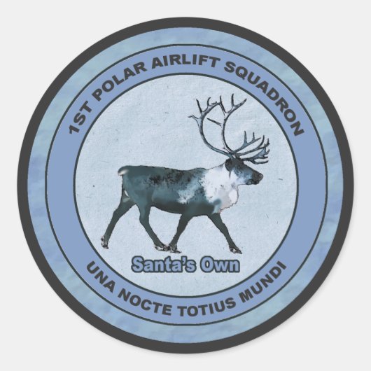 Der 1. Polar Airlift-Sqdn des Weihnachtsmanns - ge Runder Aufkleber (Vorderseite)