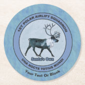 Der 1. Polar Airlift-Sqdn des Weihnachtsmanns - ge Runder Pappuntersetzer (Vorderseite)