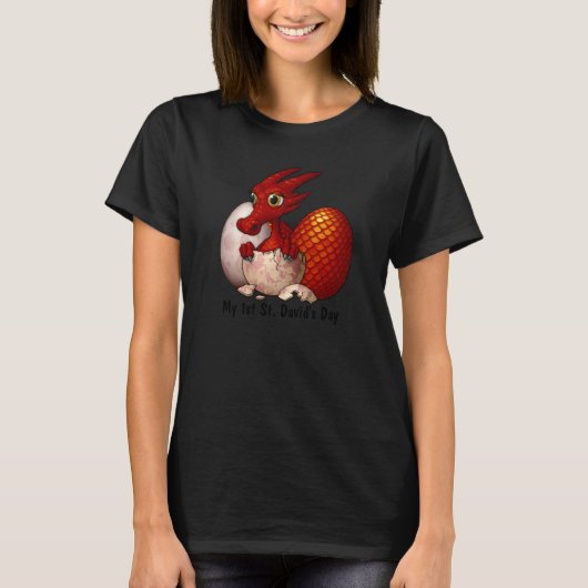 Der 1. St. David's Day 3/4 Sleeve Raglan T - Shirt (Vorderseite)