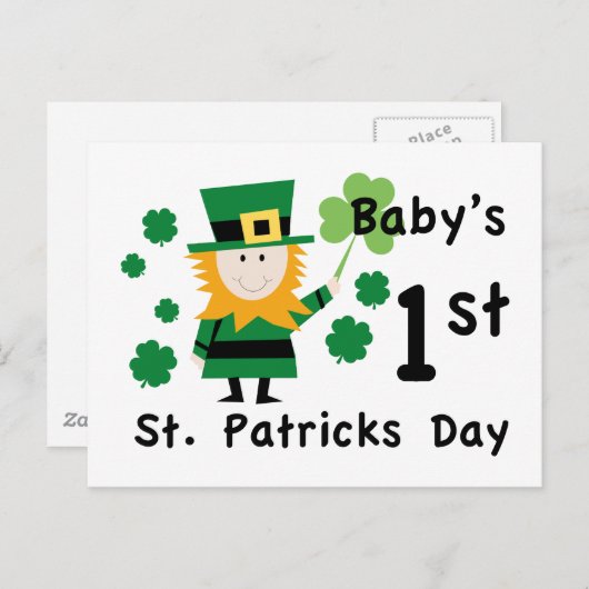Der 1. St. Patrick's Day Postkarte (Vorne/Hinten)