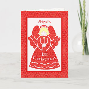 Der 1. Weihnachtsgel des Babys für den Individuell Feiertagskarte
