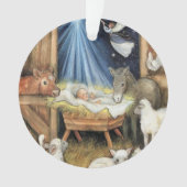Der 1. Weihnachtsmann-Säugling Jesu Krippe Ornament (Vorderseite)