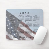 Der 2013 Kalender-Gott segnen Amerika Mousepad (Mit Mouse)