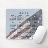 Der 2013 Kalender-Gott segnen Amerika Mousepad (Mit Mouse)