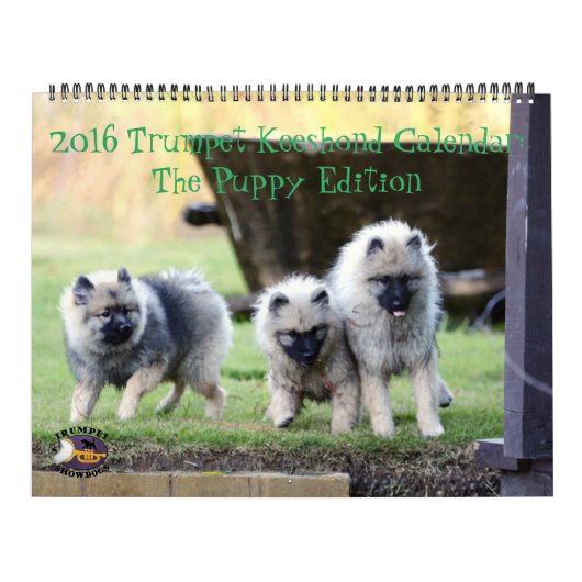 Der 2016 Trompetekeeshond-Kalender: Welpen-Ausgabe Kalender (Titelbild)