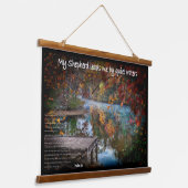 Der 23. Psalm in einem Wandteppich Mit Holzrahmen (Gewinkelt)