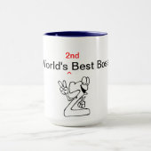 Der 2. beste Chef der Welt Tasse (Zentrum)