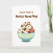 Der 2. Juni ist die National Rocky Road Day Colour Karte (Vorderseite)