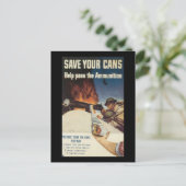 Der 2. Weltkrieg in Cans gerettet Postkarte (Stehend Vorderseite)