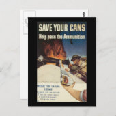 Der 2. Weltkrieg in Cans gerettet Postkarte (Vorne/Hinten)