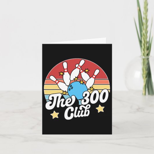 Der 300 Club Bowler Funny Bowling Karte (Vorderseite)