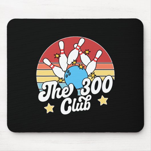 Der 300 Club Bowler Lustiges Bowling Mousepad (Vorne)