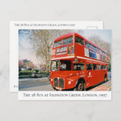Der 38-Bus in Islington Green, London, 1997 Postkarte (Vorne/Hinten)