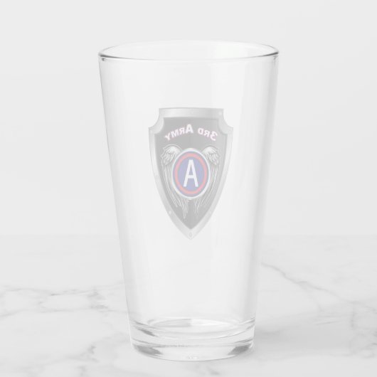 Der 3. Army Special Shield Design Glass Cup Glas (Rückseite)