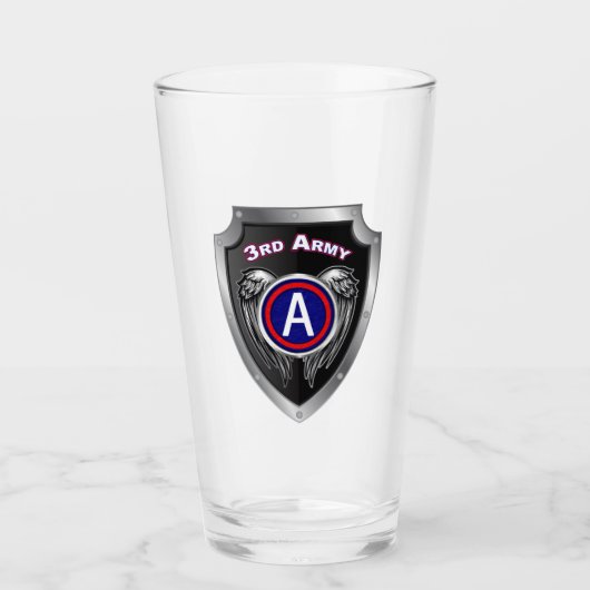 Der 3. Army Special Shield Design Glass Cup Glas (Vorderseite)