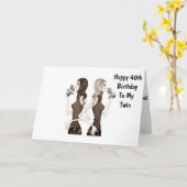 DER 40. BIRTHTAG WÜNSCHT MEINEN ZWEI SISTER KARTE (Gelbe Blume)