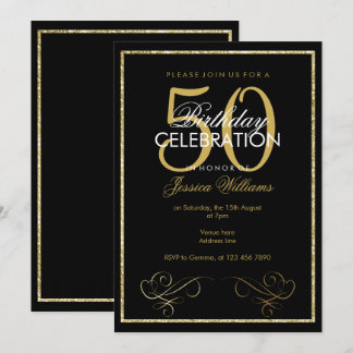 Der 50. Geburtstag der bezaubernden Einladung