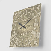 Der 50. Platz für die goldene Hochzeit zum Jahrest Quadratische Wanduhr (Winkel)