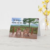 DER 50. ROCKER IST FÜR SIE GEWARTET SPASS KARTE (Gelbe Blume)