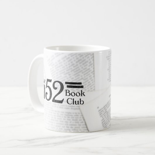 Der 52 Buchclub Kaffeetasse (Vorderseite Links)