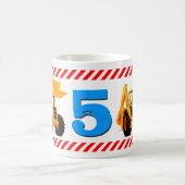 Der 5. Geburtstag des gelben Baggerjungen Kaffeetasse (Mittel)
