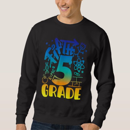 Der 5. Grade Junge am ersten Schultag Sweatshirt (Vorderseite)