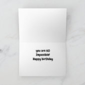 DER "60." GEBURTSTAG IST SICHERLICH VERBUNDEN! Kar Karte (Innenseite)