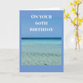 "DER 60. GEBURTSTAG WÜNSCHTE ALLE "BESTE" Karte (Gelbe Blume)