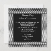 Der 60. Silbermetall der Männer zum Geburtstag Einladung (Rückseite)