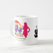 Der 70er wieder - Tassen-Doppeltes versah mit Kaffeetasse (Vorderseite Links)