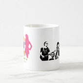 Der 70er wieder - Tassen-Doppeltes versah mit Kaffeetasse (Mittel)