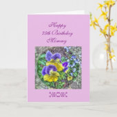 Der 75. Geburtstag der Mama Karte (Gelbe Blume)