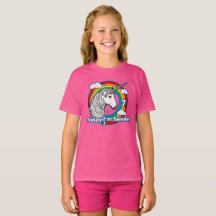 Der 7. Geburtstag des Kindes Einhorn Regenbogen He