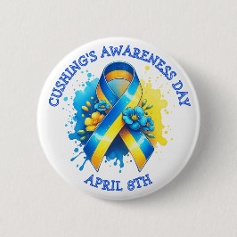 Der 8. April ist Cushing's Awareness Day Button