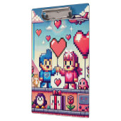 Der 8-Bit-Valentinstag Klemmbrett (Links)