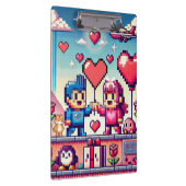 Der 8-Bit-Valentinstag Klemmbrett (Rechts)