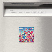 Der 8-Bit-Valentinstag Magnet (In Situ (Geschirrspüler))