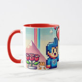 Der 8-Bit-Valentinstag Tasse (Links)