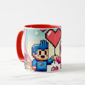 Der 8-Bit-Valentinstag Tasse (Vorderseite Links)