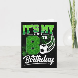 Der 8. Geburtstag des Boy Soccer Ball im 8-jährige Karte