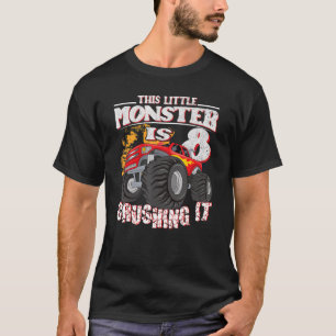 Der 8. Geburtstag kränkt diesen kleinen Monster-LK T-Shirt